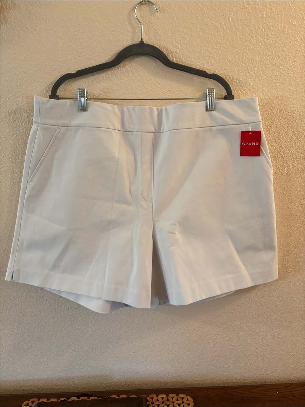 SPANX White High-Rise Pull-On Shorts